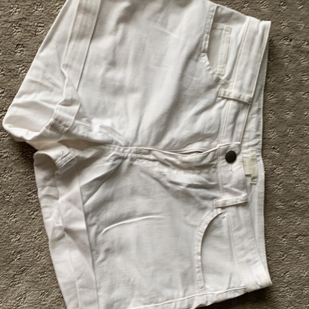 White Jean shorts